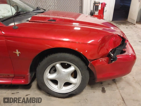 1998 Ford Mustang with VIN 1FAFP444XWF226648, listed as a IAAI auction lot 42019340 with 88,406 mi miles. Bid and sale history available at carsss.com. Image 17.