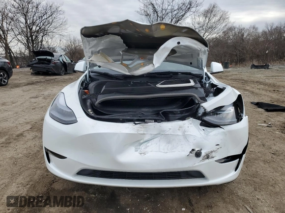 2025 Tesla Model Y Long Range with VIN 7SAYGDED1SF248427, listed as a Copart auction lot 43988825 with 1,891 mi miles and Salvage Title. Bid and sale history available at DreamBid. Image 5.