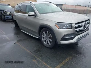 2022 Mercedes-Benz GLS with VIN 4JGFF5KE4NA747127, listed as a IAAI auction lot 41532980 with 47,798 mi miles. Bid and sale history available at carsss.com. Image 1.