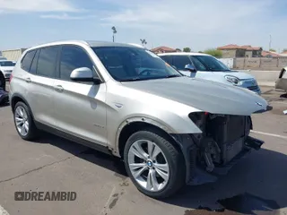 2015 BMW X3 xDrive28i with VIN 5UXWX9C50F0D47372, listed as a IAAI auction lot 41906769 with 109,973 mi miles. Bid and sale history available at carsss.com. Image 1.