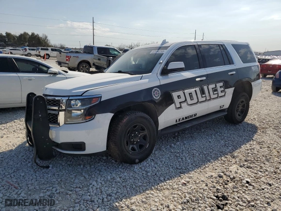 2018 Chevrolet Tahoe Commercial with VIN 1GNLCDEC8JR208369, listed as a Copart auction lot 47094255 with 0 mi miles and Salvage Title. Bid and sale history available at carsss.com. Image 1.