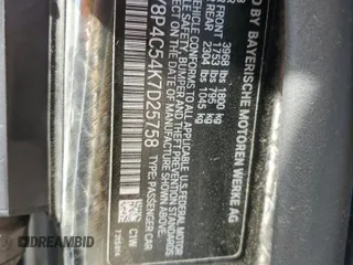 2019 BMW i3 with VIN WBY8P4C54K7D25758, listed as a Copart auction lot 58354925 with 70,165 mi miles and Salvage title. Bid and sale history available at DreamBid. Image 13.