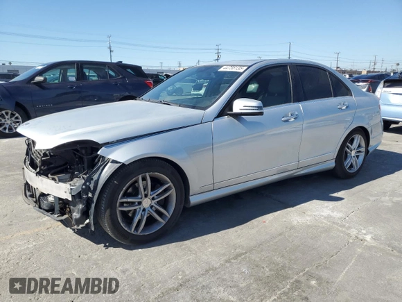 2013 Mercedes-Benz C-Class C 250 Sport with VIN WDDGF4HB9DR297688, listed as a Copart auction lot 44738135 with 96,655 mi miles and Salvage Title. Bid and sale history available at carsss.com. Image 1.