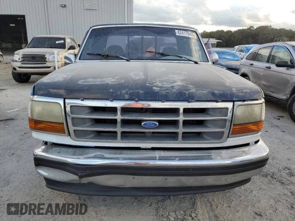 1993 Ford F-150 with VIN 1FTEX15N1PKA67197, listed as a Copart auction lot 82417944 with 0 mi miles and Salvage Title. Bid and sale history available at carsss.com. Image 5.