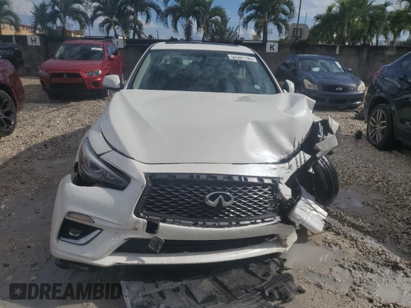 2019 Infiniti Q50 3.0t LUXE with VIN JN1EV7AP4KM518719, listed as a Copart auction lot 52397195 with 84,986 mi miles and Non Repairable. Bid and sale history available at carsss.com. Image 5.