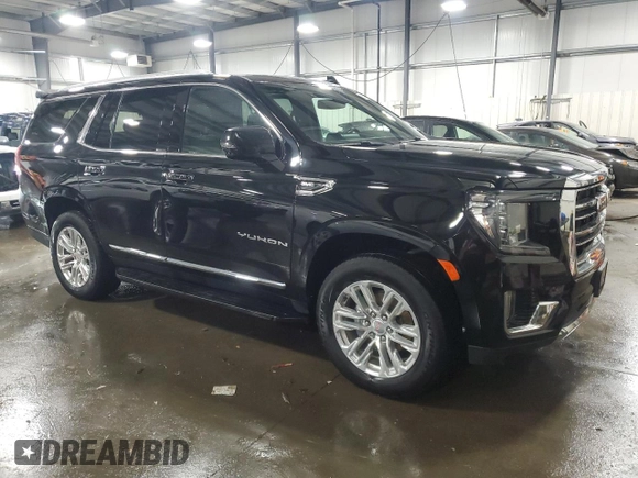 2021 GMC Yukon SLT with VIN 1GKS2BKD1MR454343, listed as a Copart auction lot 86071724 with 47,199 mi miles and Salvage Title. Bid and sale history available at carsss.com. Image 4.