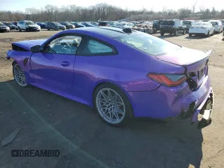 2021 BMW M4 Competition with VIN WBS33AZ01MCG10826, listed as a Copart auction lot 83450714 with 0 mi miles and Salvage Title. Bid and sale history available at carsss.com. Image 2.