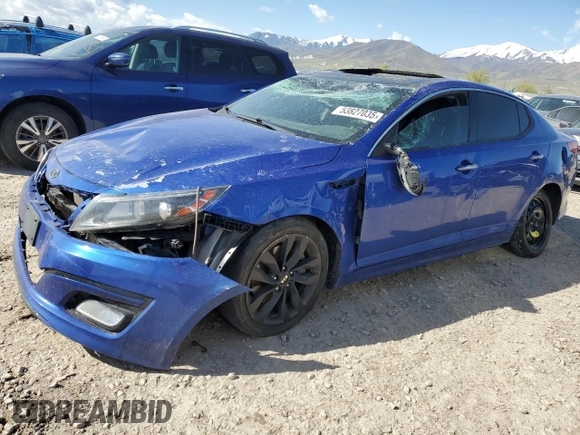2015 Kia Optima SX Turbo with VIN 5XXGR4A62FG387687, listed as a Copart auction lot 53827035 with Not provided miles and Salvage title. Bid and sale history available at DreamBid. Image 1.