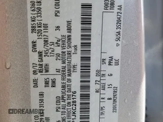 2018 Ford F-150 XL z VIN 1FTEW1CP1JKC28176, wystawiony jako Copart lot #66037815 z przebiegiem 98 084 mil mil oraz Szkoda całkowita • Salvage title. Historia ofert i sprzedaży dostępna na DreamBid. Obrazek 12.