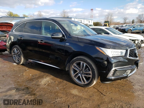 2020 Acura MDX Sport Hybrid w/Advance Pkg with VIN 5J8YD7H78LL000401, listed as a Copart auction lot 41565825 with 87,829 mi miles and Salvage Title. Bid and sale history available at carsss.com. Image 4.
