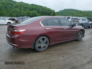 2016 Honda Accord Sport with VIN 1HGCR2F55GA021501, listed as a Copart auction lot 57468795 with 82,613 mi miles and Salvage title. Bid and sale history available at DreamBid. Image 3.