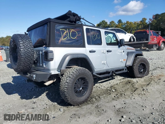 2022 Jeep Wrangler Unlimited Willys with VIN 1C4HJXDN6NW225462, listed as a Copart auction lot 75691294 with Not Provided miles and Salvage Title. Bid and sale history available at DreamBid. Image 3.