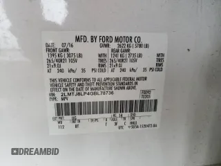 2016 Lincoln MKX Reserve with VIN 2LMTJ8LP4GBL78736, listed as a Copart auction lot 53084845 with 101,937 mi miles and Salvage title. Bid and sale history available at DreamBid. Image 13.