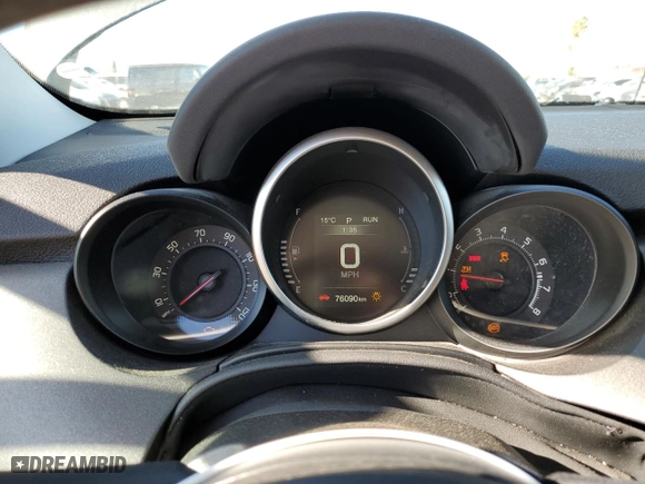2017 FIAT 500X Urbana Edition with VIN ZFBCFXCB7HP608217, listed as a Copart auction lot 88357845 with 76,090 mi miles and Salvage Title. Bid and sale history available at carsss.com. Image 9.