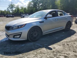 2014 Kia Optima LX with VIN KNAGM4A78E5499210, listed as a Copart auction lot 56658055 with 119,430 mi miles and Salvage title. Bid and sale history available at DreamBid. Image 1.