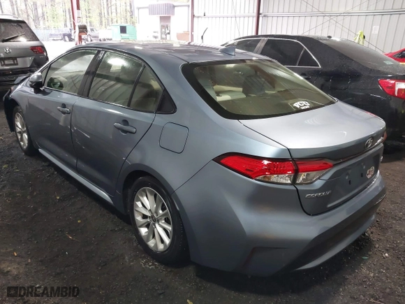 2020 Toyota Corolla LE with VIN JTDHPRAE2LJ092143, listed as a IAAI auction lot 42011827 with 49,388 mi miles. Bid and sale history available at carsss.com. Image 3.