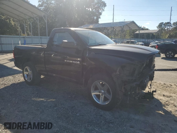 2012 Ram 1500 Express with VIN 3C6JD7AT6CG159137, listed as a Copart auction lot 81129944 with 112,422 mi miles and Salvage Title. Bid and sale history available at carsss.com. Image 4.