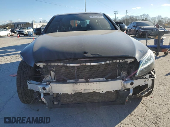 2020 Mercedes-Benz C 43 AMG with VIN 55SWF6EB2LU329244, listed as a Copart auction lot 46253045 with 55,209 mi miles and Salvage Title. Bid and sale history available at carsss.com. Image 5.