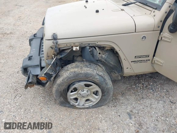 2016 Jeep Wrangler Unlimited Sport RHD with VIN 1C4BJWKG2GL272707, listed as a IAAI auction lot 41446439 with 133,968 mi miles and . Bid and sale history available at DreamBid. Image 6.