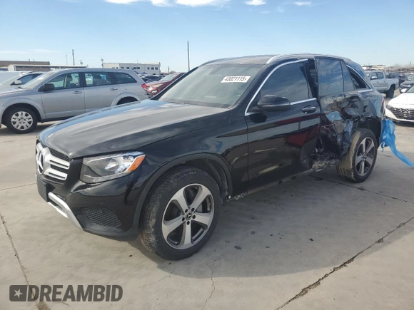 2019 Mercedes-Benz GLC 300 with VIN WDC0G4JB0KV171740, listed as a Copart auction lot 43021115 with 33,764 mi miles and Clean title. Bid and sale history available at DreamBid. Image 1.