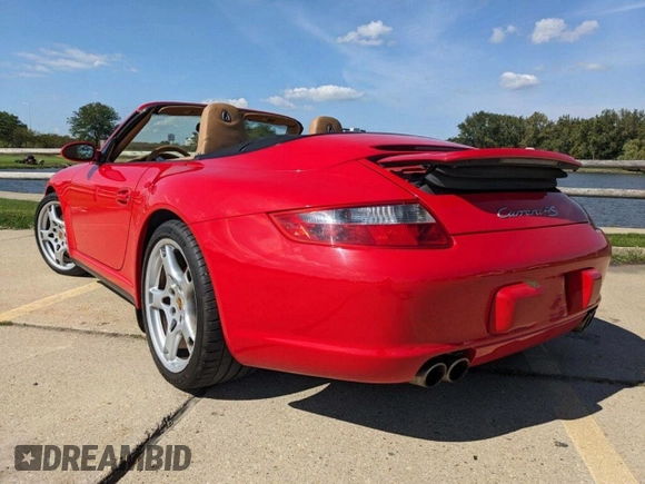 2006 Porsche 911 Carrera S with VIN WP0CB29996S768707, listed as a Copart auction lot 88571295 with 43,202 mi miles and Salvage Title. Bid and sale history available at carsss.com. Image 3.