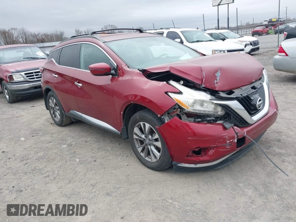 2018 Nissan Murano SV with VIN 5N1AZ2MG4JN163330, listed as a IAAI auction lot 41729187 with 94,229 mi miles and . Bid and sale history available at DreamBid. Image 1.
