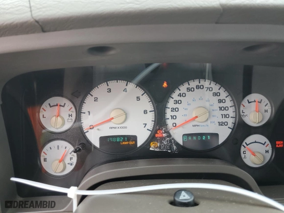 2003 Dodge Ram 1500 SLT with VIN 1D3HA18DX3J656130, listed as a Copart auction lot 52515735 with 198,821 mi miles and Salvage Title. Bid and sale history available at carsss.com. Image 9.