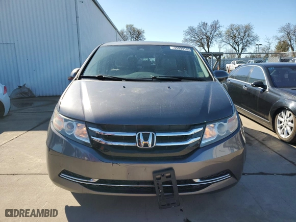 2015 Honda Odyssey EX-L with VIN 5FNRL5H61FB031594, listed as a Copart auction lot 45999155 with 66,186 mi miles and Salvage Title. Bid and sale history available at carsss.com. Image 5.
