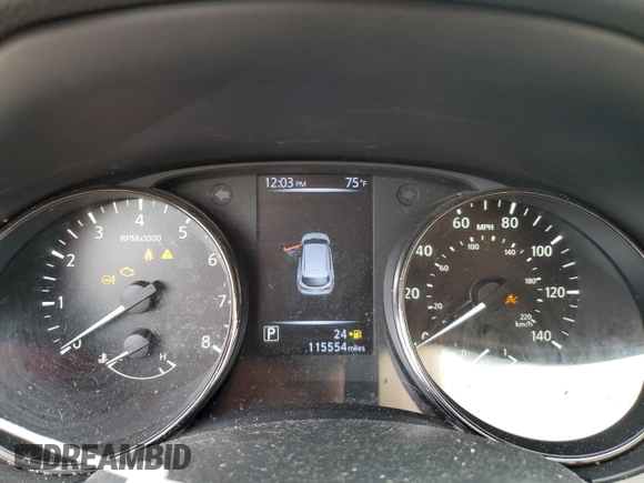 2017 Nissan Rogue SV with VIN JN1BJ1CR2HW110355, listed as a Copart auction lot 56955865 with 115,554 mi miles and Salvage title. Bid and sale history available at DreamBid. Image 9.