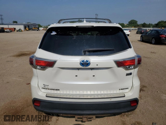 2016 Toyota Highlander Limited with VIN 5TDDCRFH1GS015446, listed as a Copart auction lot 60325195 with 273,836 mi miles and Salvage title. Bid and sale history available at DreamBid. Image 6.