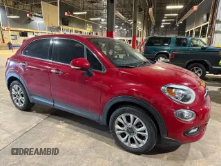 2016 FIAT 500X Lounge with VIN ZFBCFXDT7GP379110, listed as a Copart auction lot 48256645 with 124,850 mi miles and Clean Title. Bid and sale history available at carsss.com. Image 1.