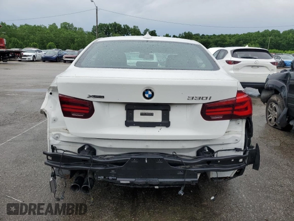 2018 BMW 3 Series 330i xDrive with VIN WBA8D9G50JNU66803, listed as a Copart auction lot 57295225 with 38,967 mi miles and Salvage title. Bid and sale history available at DreamBid. Image 6.