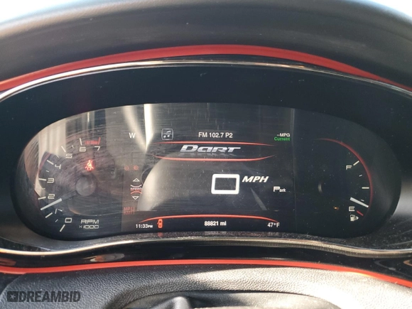 2013 Dodge Dart GT with VIN 1C3CDFCB1DD329682, listed as a Copart auction lot 81357754 with 88,821 mi miles and Clean Title. Bid and sale history available at carsss.com. Image 9.
