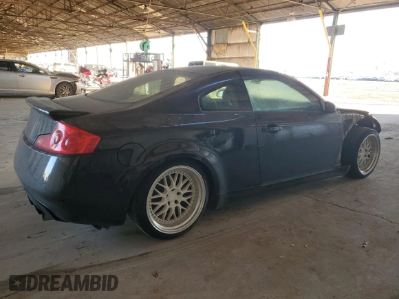 2006 Infiniti G35 Coupe with VIN JNKCV54E86M705596, listed as a Copart auction lot 85163374 with 185,126 mi miles and Clean Title. Bid and sale history available at carsss.com. Image 3.