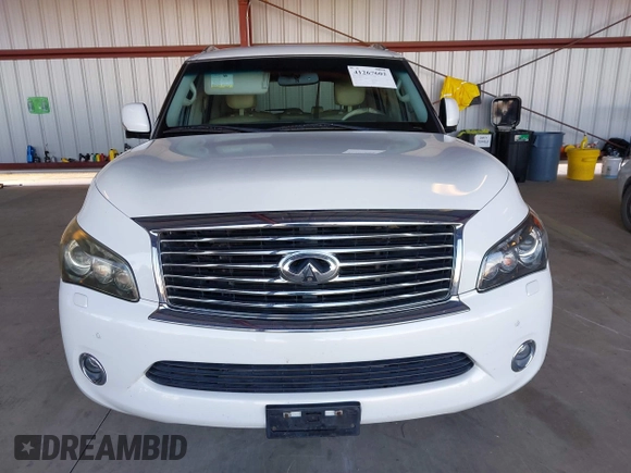 2012 Infiniti QX56 8-passenger with VIN JN8AZ2ND0C9715396, listed as a IAAI auction lot 41267602 with 206,630 mi miles and . Bid and sale history available at DreamBid. Image 13.