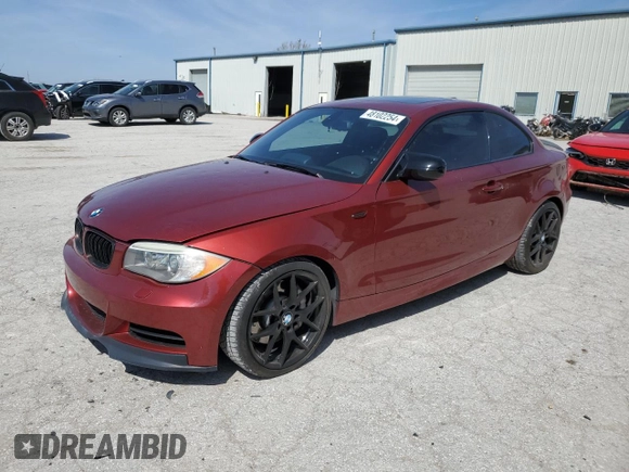 2012 BMW 1 Series 135i with VIN WBAUC9C5XCVM12726, listed as a Copart auction lot 48102254 with 82,285 mi miles and Salvage title. Bid and sale history available at DreamBid. Image 1.