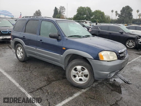 2002 Mazda Tribute LX with VIN 4F2YU09132KM45424, listed as a Copart auction lot 47778905 with 196,982 mi miles and Salvage Title. Bid and sale history available at carsss.com. Image 4.