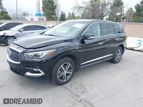 2020 Infiniti QX60 LUXE with VIN 5N1DL0MM5LC540433, listed as a IAAI auction lot 41894992 with 70,034 mi miles. Bid and sale history available at carsss.com. Image 2.