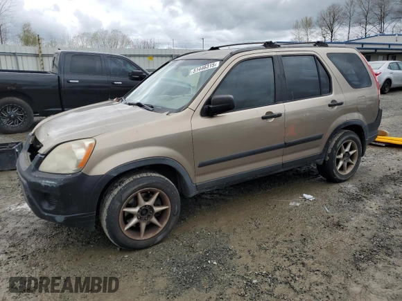 2006 Honda CR-V LX with VIN JHLRD78556C005175, listed as a Copart auction lot 51446315 with 185,801 mi miles and Salvage Title. Bid and sale history available at carsss.com. Image 1.