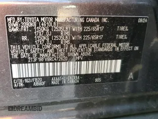 2024 Toyota RAV4 LE with VIN 2T3F1RFV8RC472620, listed as a Copart auction lot 47026905 with 9,532 mi miles and Salvage Title. Bid and sale history available at carsss.com. Image 12.