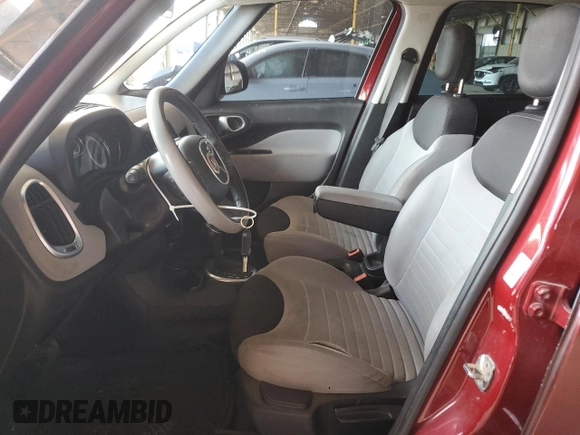 2014 FIAT 500L Easy with VIN ZFBCFABH0EZ021943, listed as a Copart auction lot 65537584 with 111,358 mi miles and Salvage Title. Bid and sale history available at carsss.com. Image 7.