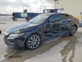 2015 Acura TLX V6 Tech with VIN 19UUB2F5XFA020609, listed as a Copart auction lot 50927675 with 158,078 mi miles and Salvage Title. Bid and sale history available at carsss.com. Image 1.