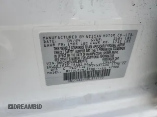 2024 Nissan Versa S with VIN 3N1CN8DVXRL893770, listed as a Copart auction lot 50451415 with 14,113 mi miles and Salvage Title. Bid and sale history available at DreamBid. Image 13.