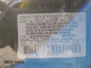 2019 Nissan Sentra SV z VIN 3N1AB7AP4KY339553, wystawiony jako IAAI lot #41932512 z przebiegiem 85 320 mil mil oraz . Historia ofert i sprzedaży dostępna na DreamBid. Obrazek 9.