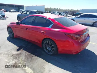 2019 Infiniti Q50 RED SPORT 400 with VIN JN1FV7AP8KM760885, listed as a IAAI auction lot 41794933 with 119,321 mi miles. Bid and sale history available at carsss.com. Image 3.