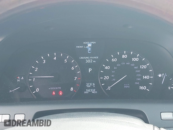 2008 Lexus LS 460 L with VIN JTHGL46F385031829, listed as a IAAI auction lot 42219797 with 162,332 mi miles and . Bid and sale history available at DreamBid. Image 7.