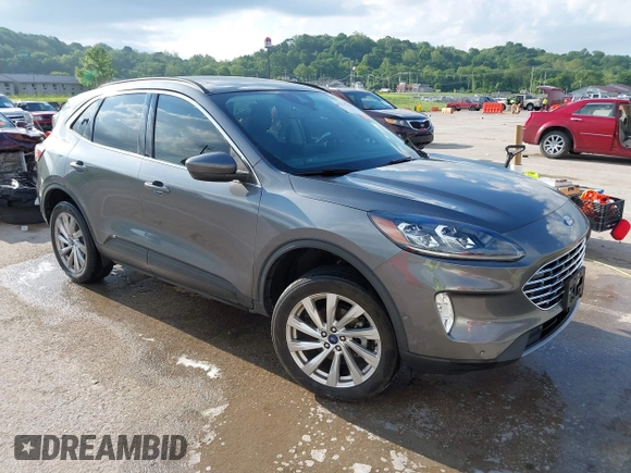 2022 Ford Escape Titanium with VIN 1FMCU9J90NUB35428, listed as a IAAI auction lot 42255369 with 33,662 mi miles and . Bid and sale history available at DreamBid. Image 1.
