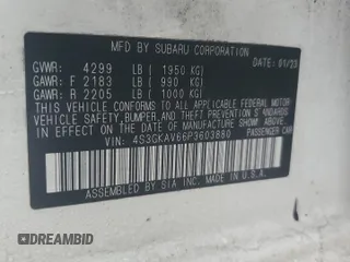 2023 Subaru Impreza Premium z VIN 4S3GKAV66P3603880, wystawiony jako Copart lot #84516954 z przebiegiem 33 433 mil mil oraz Szkoda całkowita • Salvage title. Historia ofert i sprzedaży dostępna na DreamBid. Obrazek 14.
