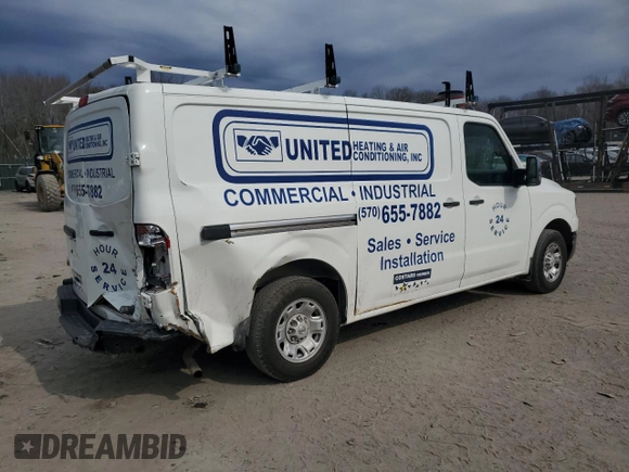 2018 Nissan NV SV with VIN 1N6AF0KY2JN814125, listed as a Copart auction lot 48872765 with 123,301 mi miles and Salvage Title. Bid and sale history available at carsss.com. Image 3.