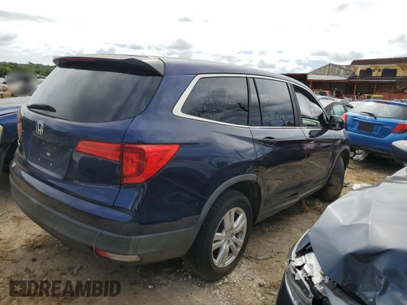 2016 Honda Pilot LX with VIN 5FNYF5H10GB040358, listed as a Copart auction lot 62229744 with Not Provided miles and Non Repairable. Bid and sale history available at DreamBid. Image 3.